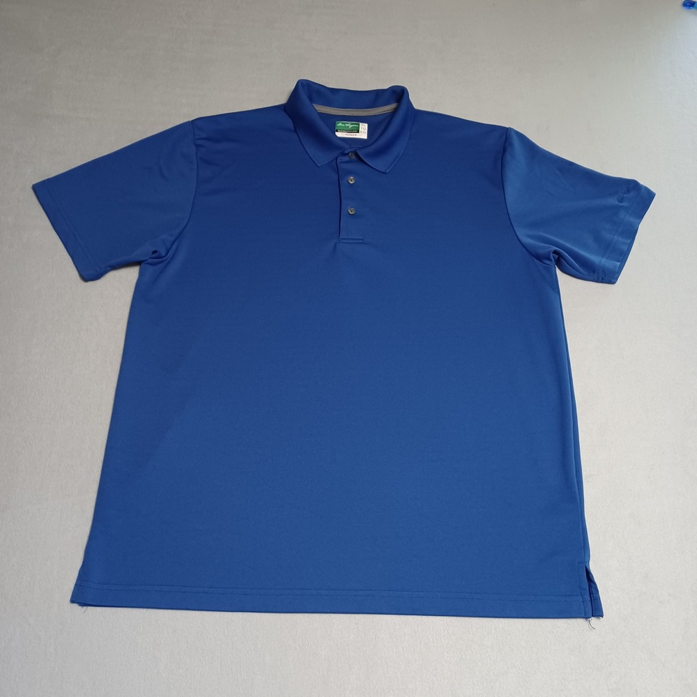 Ben Hogan Performance Power Air Mens XL Blue Golf Polo Shirt Short Sleeve Solid